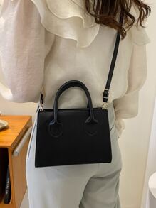 Minimalist Square Bag - Black - View 5