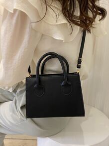 Minimalist Square Bag - Black - View 6