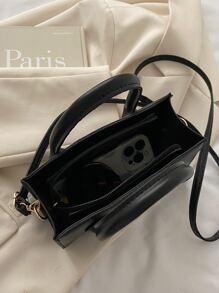 Minimalist Square Bag - Black - View 8