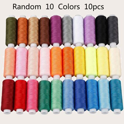 10 Cái/bộ-Ngẫu Nhiên 10 Màu 402 Chỉ Máy May, 200 Yard Cho Máy May Gia Đình