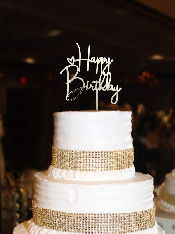 1PC Happy Birthday Cake Topper Star Birthday Cake Topper Happy Birthday