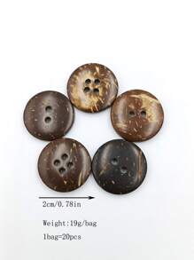 20 cái Nút May Tự Làm - Cà phê nâu - Xem 2