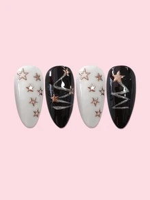 1sheet Star Pattern Nail Art Sticker - Gold - View 2