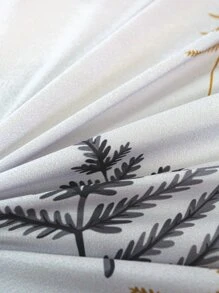 Set colcha sin relleno con patrón de hoja - Multicolor - Ver 6