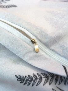 Set colcha sin relleno con patrón de hoja - Multicolor - Ver 7