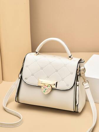 愛心裝飾翻蓋方包