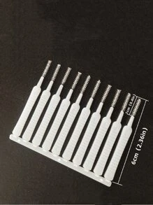 10pcs Bathroom Shower Head Cleaning Brush, Washing Anti-clogging Small Brush, Pore Gap Cleaning Brush For Kitchen Toilet Phone Hole - White - View 6