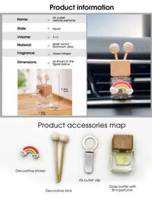 Cartoon Rainbow Decor Car Air Freshener - Clear - View 4