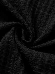 Toddler Girls Colour Block Waffle Knit Belted Coat - Multicolor - View 3