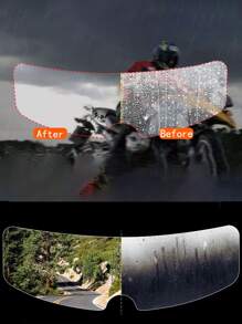 2 Piezas/set Visera Antilluvia + Antivaho Para Cascos De Motocicleta
