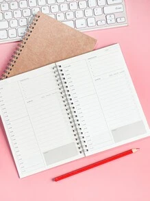 1入組螺旋計劃筆記本 - 卡其色 - 查看 1