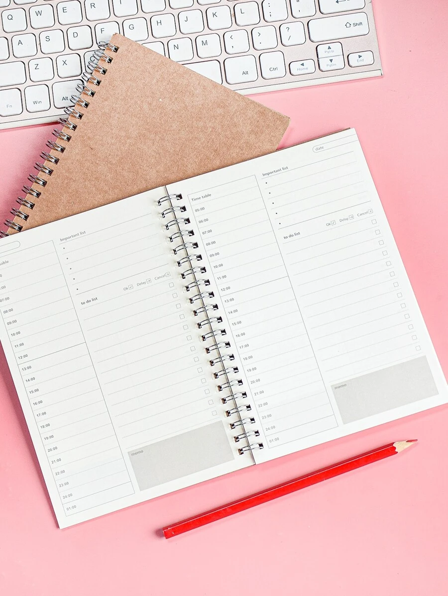 1入組螺旋計劃筆記本 - 卡其色 - 查看 1