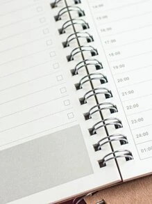 1入組螺旋計劃筆記本 - 卡其色 - 查看 3