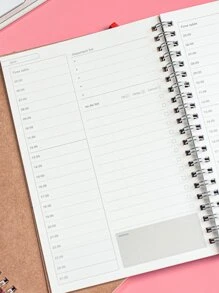 1入組螺旋計劃筆記本 - 卡其色 - 查看 4