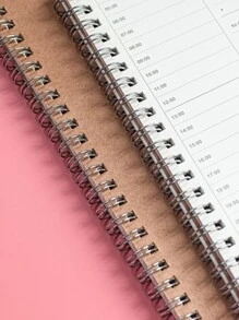 1入組螺旋計劃筆記本 - 卡其色 - 查看 5