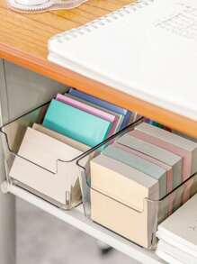 1 hộp đựng văn phòng phẩm trong suốt - Trong sáng - Xem 3