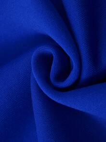 Manfinity Homme Men Letter Graphic Kangaroo Pocket Drawstring Hoodie - Royal Blue - View 3