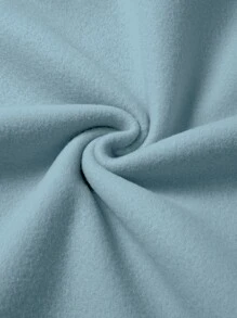 INAWLY 字母圖案加絨內裏運動衫 - 霧霾藍 - 查看 5