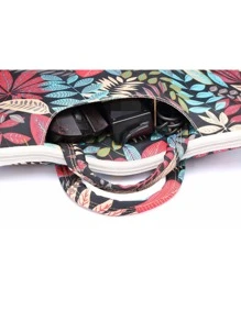 LISEN 1pc Leaf Pattern Laptop Bag & 1pc Storage Bag - Multicolor - View 8