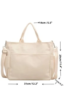 彩色尼龍旅行袋，附帶濕物袋，可擴展、可折疊的運動旅行袋，適用於旅遊和戶外活動、度假行李袋、週末旅行包、過夜包、返校季、學校背包、旅行必備物品、海灘、夏季度假旅行機構。 - 米色 - 查看 5