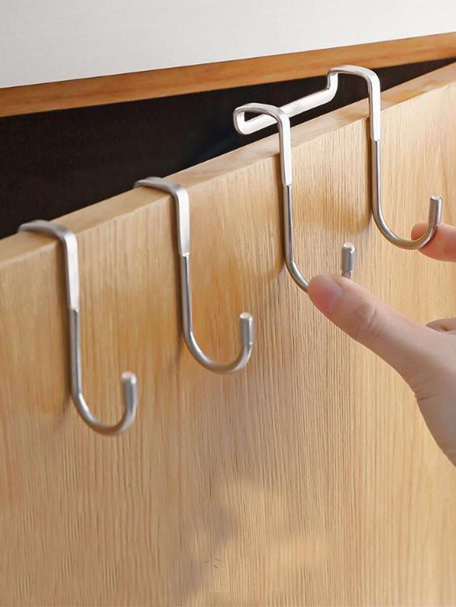 1入組不銹鋼壁掛鉤 - 銀色 - 查看 1