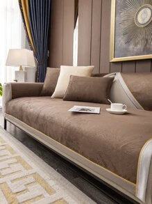 1入組壓花細節沙發巾 - 咖啡棕 - 查看 1