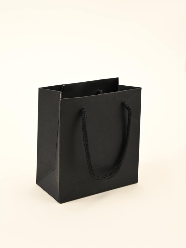 1pc Plain Gift Bag, Black Paper Gift Wrapping Bag For Party SHEIN USA