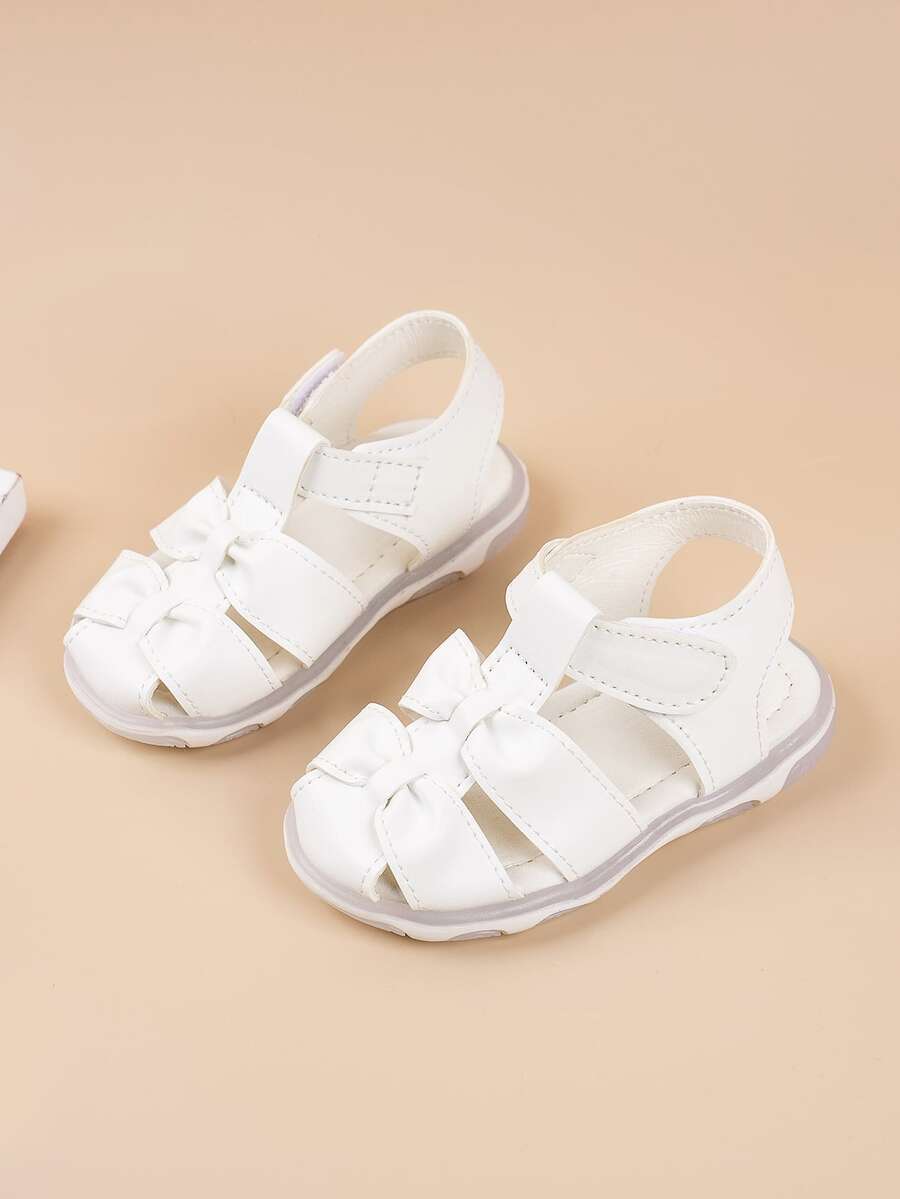 女孩鏤空魔術貼運動涼鞋 - 白色 - 查看 1