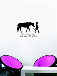 1pc Horse & Slogan Graphic Wall Sticker - Black - View 5