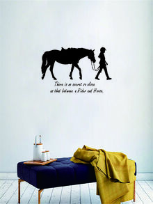 1pc Horse & Slogan Graphic Wall Sticker - Black - View 6