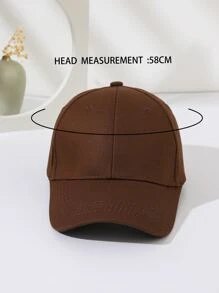 素色棒球帽 - 咖啡棕 - 查看 3