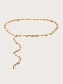 1条女士优雅性感奢华金色腰链，饰有小锁扣，条纹交叉单层腰带。适合搭配连衣裙、半身裙，日常通勤、朋友聚会、度假、晚宴等场合。是送给朋友、母亲、家人、女友、生日、情人节的绝佳礼物。适合夏季、秋季、万圣节等各种场合。 - 金色 - 查看 3