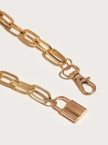 1条女士优雅性感奢华金色腰链，饰有小锁扣，条纹交叉单层腰带。适合搭配连衣裙、半身裙，日常通勤、朋友聚会、度假、晚宴等场合。是送给朋友、母亲、家人、女友、生日、情人节的绝佳礼物。适合夏季、秋季、万圣节等各种场合。 - 金色 - 查看 5