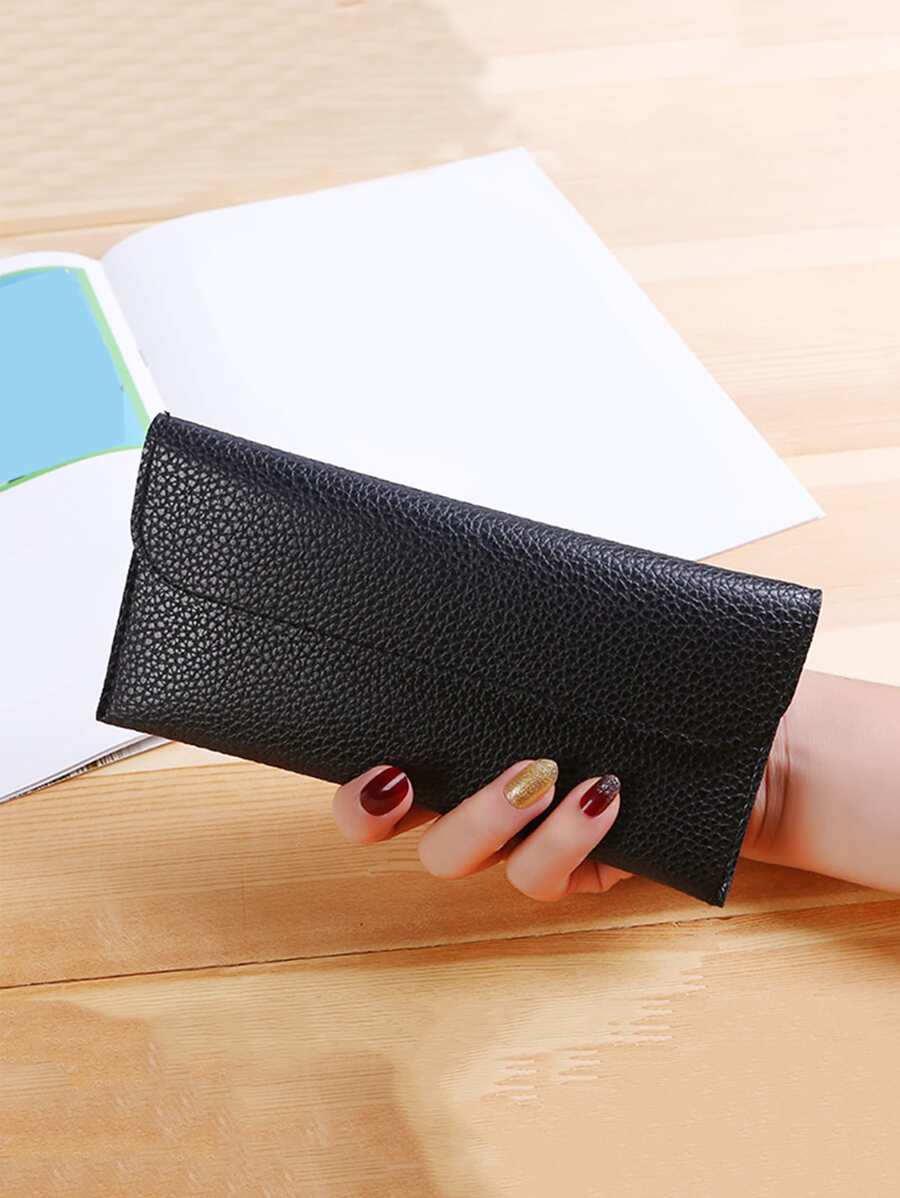 Ví Nữ màu trơn Thanh lịch - màu đen - Xem 1