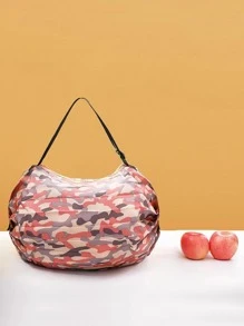 迷彩印花購物袋 - 粉色 - 查看 5