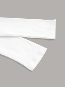 SHEIN EZwear Body con diamante de imitación con patrón de corazón & de alas de cuello cuadrado - Blanco - Ver 4