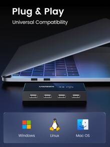 UGREEN USB 交換器 PC 共用選擇器 - 黑色 - 查看 7