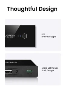 UGREEN USB 交換器 PC 共用選擇器 - 黑色 - 查看 8