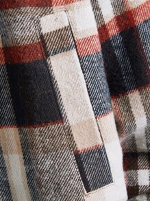 Manfinity Men Plaid Print Drop Shoulder Jacket Without Tee - Multicolor - View 4