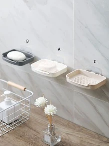 1 件固体肥皂盒架，壁挂式肥皂收纳架，适用于浴室家居浴室装饰秋季装饰返校 - 彩色 - 查看 1