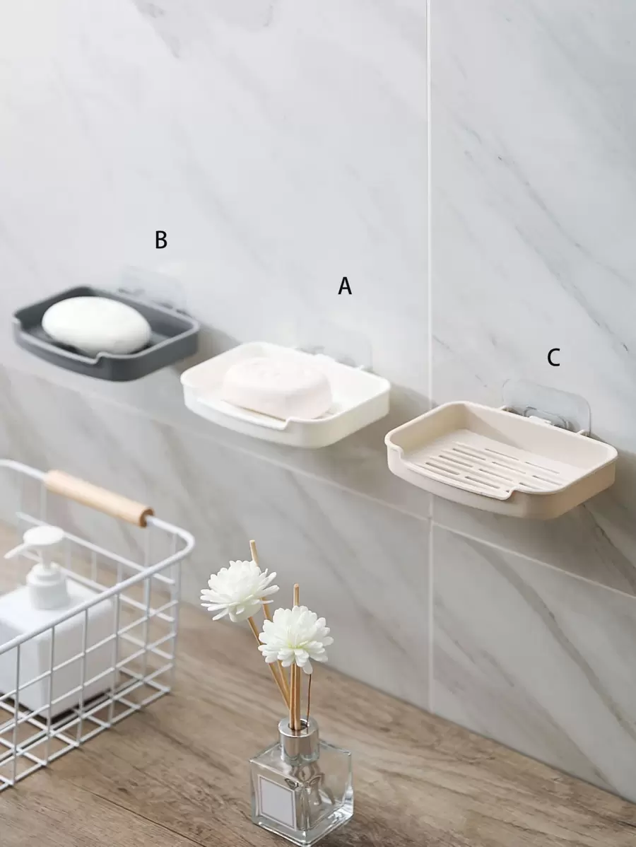 1 件固体肥皂盒架，壁挂式肥皂收纳架，适用于浴室家居浴室装饰秋季装饰返校 - 彩色 - 查看 1