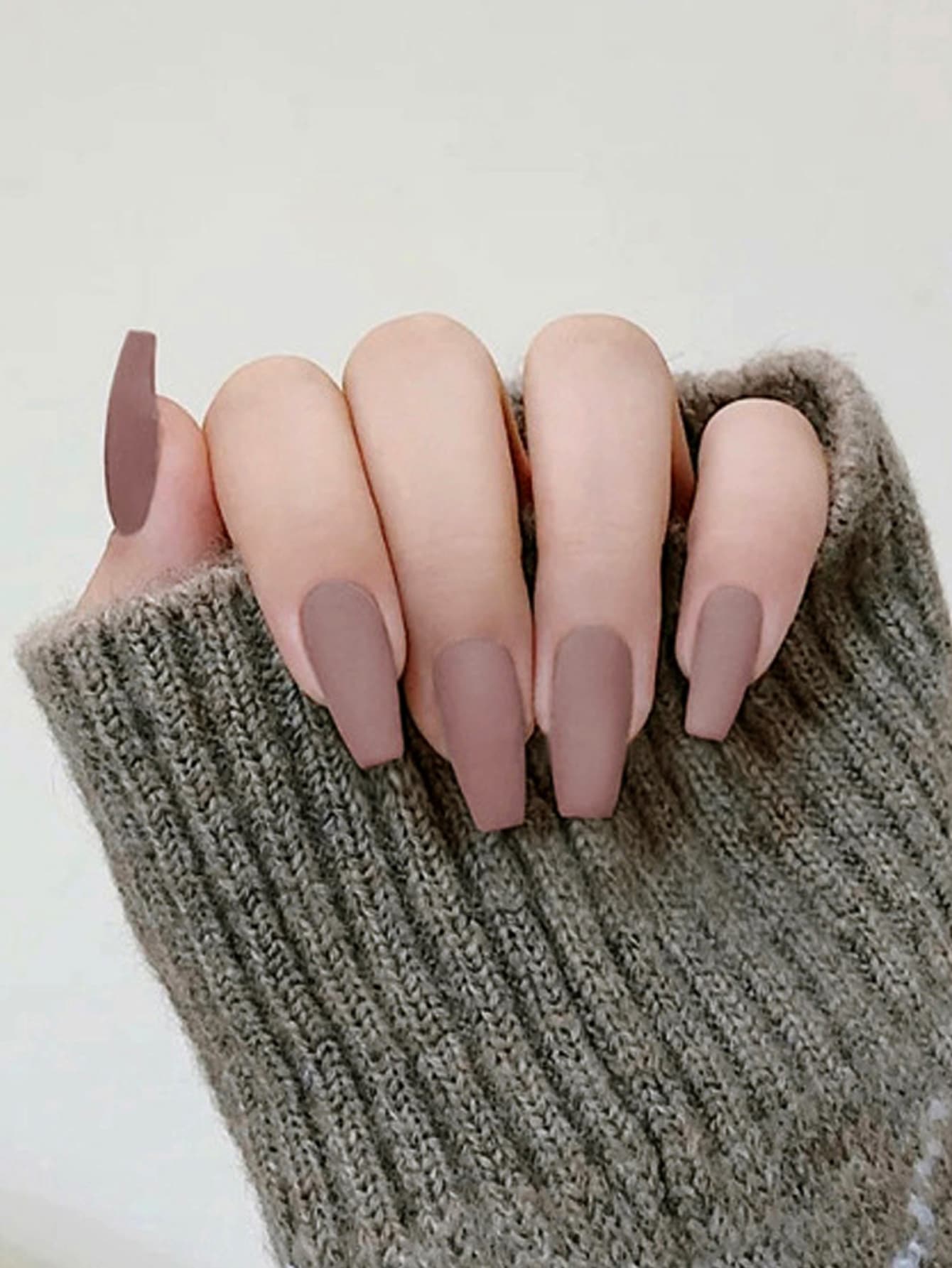 24pcs Short Coffin Fake Nail & 1pc Nail File & 1sheet Tape - Baby Pink - View 1