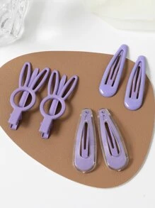 6 件装卡通耳饰发夹爪夹发夹发夹