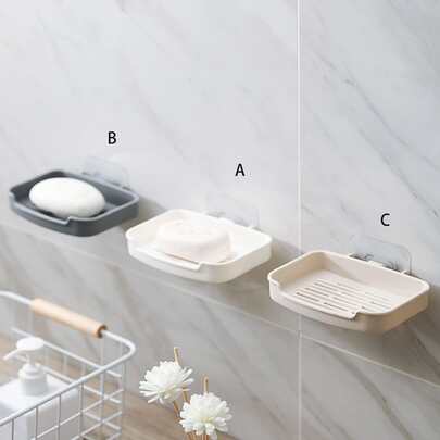 1 件固体肥皂盒架，壁挂式肥皂收纳架，适用于浴室家居浴室装饰秋季装饰返校