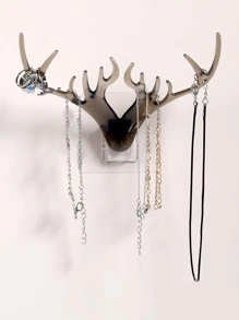 1 móc treo tường Antler, móc treo tường sáng tạo để đựng đồ trong nhà - Xám - Xem 1