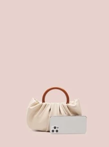 Túi xếp nếp trang trí tương phản không thấm nước, nhẹ, dành cho doanh nhân dành cho nữ tuổi teen Sinh viên đại học, tân binh và công nhân cổ trắng Hoàn hảo cho bữa tiệc, đám cưới, vũ hội, bữa tối/tiệc, cho - Màu be - Xem 5