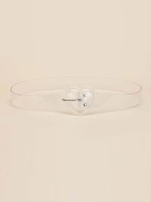 Cinturón transparente con hebilla de corazón - transparente - Ver 4