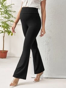 SHEIN 孕婦十字交叉後背鏤空喇叭褲