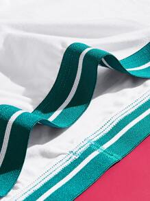 Hombres Calzoncillos boxer con cinta de rayas cintura - Blanco - Ver 3