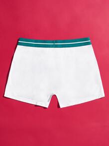 Hombres Calzoncillos boxer con cinta de rayas cintura - Blanco - Ver 5